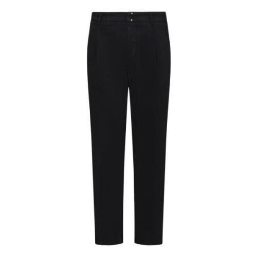 Zwarte Chino Broek Aw24 Incotex , Black , Heren