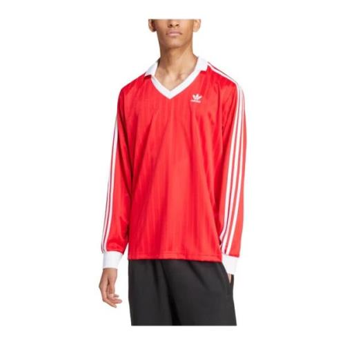 Pique Voetbalshirt Lange Mouwen Adidas , Red , Heren