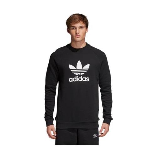 Trefoil Crew Sweatshirt Adidas , Black , Heren