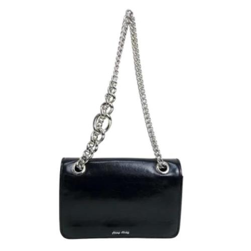 Pre-owned Leather shoulder-bags Miu Miu Pre-owned , Black , Dames