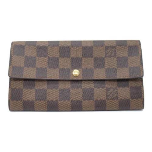 Pre-owned Canvas wallets Louis Vuitton Vintage , Brown , Dames