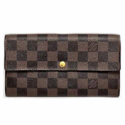 Pre-owned Canvas wallets Louis Vuitton Vintage , Brown , Dames