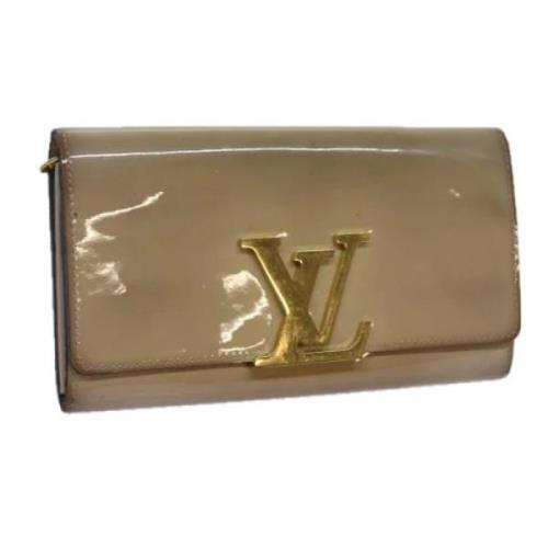 Pre-owned Leather wallets Louis Vuitton Vintage , Beige , Dames