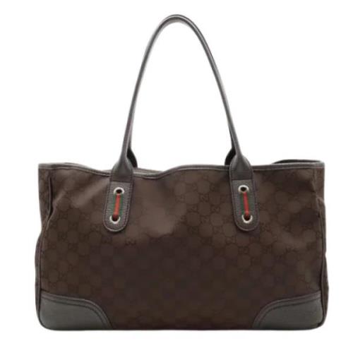 Pre-owned Canvas totes Gucci Vintage , Brown , Dames