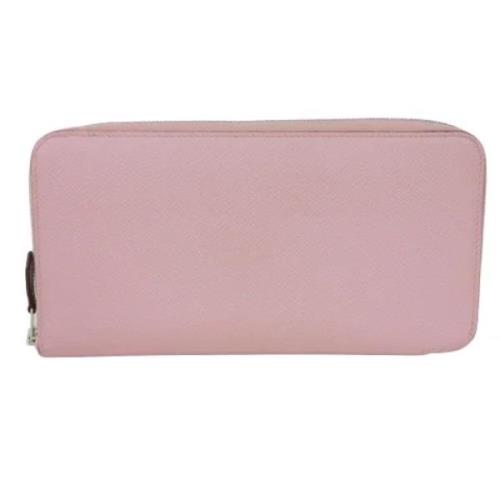 Pre-owned Leather wallets Hermès Vintage , Pink , Dames