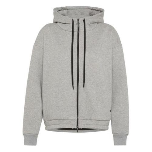 Grijze Melange Zip-Through Hoodie voor Vrouwen Deha , Gray , Dames