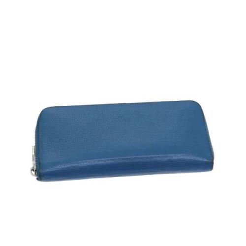 Pre-owned Leather wallets Louis Vuitton Vintage , Blue , Dames