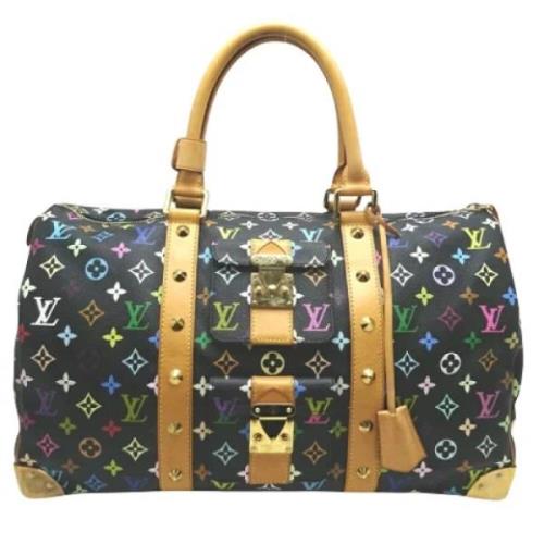 Pre-owned Canvas handbags Louis Vuitton Vintage , Black , Dames