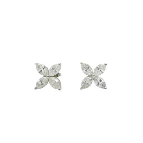 Pre-owned Metal earrings Tiffany & Co. Pre-owned , Gray , Dames