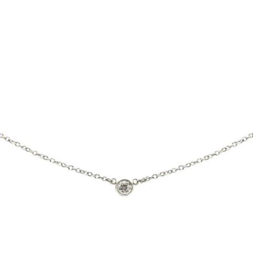 Pre-owned Metal necklaces Tiffany & Co. Pre-owned , Gray , Dames