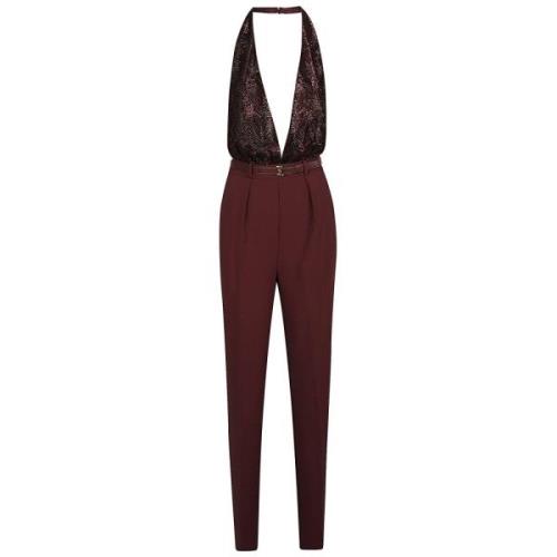 Stijlvolle Ceintuur Jumpsuit Elisabetta Franchi , Multicolor , Dames