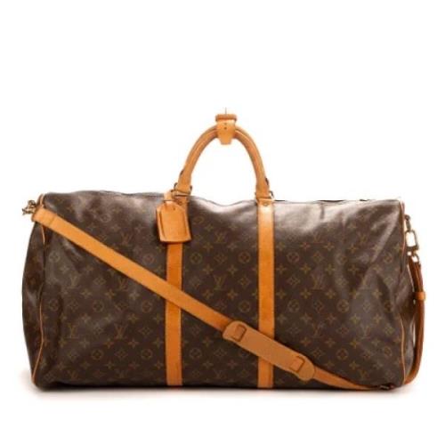 Pre-owned Coated canvas handbags Louis Vuitton Vintage , Brown , Dames