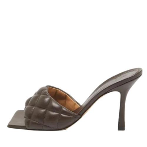 Pre-owned Leather sandals Bottega Veneta Vintage , Brown , Dames