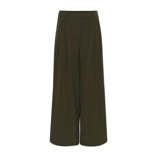 Wijde Hace Broek My Essential Wardrobe , Green , Dames