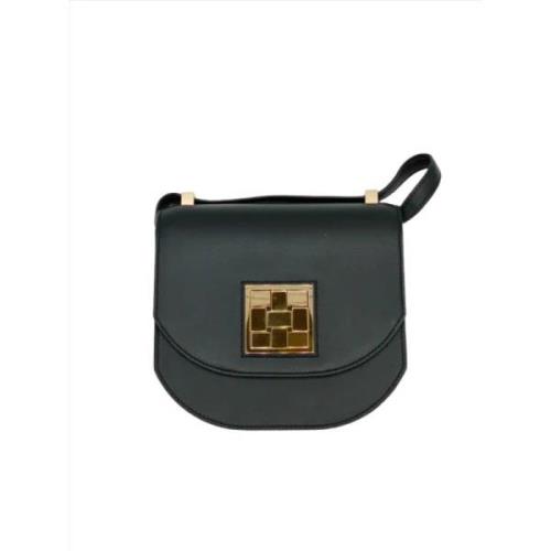 Pre-owned Leather shoulder-bags Hermès Vintage , Black , Dames