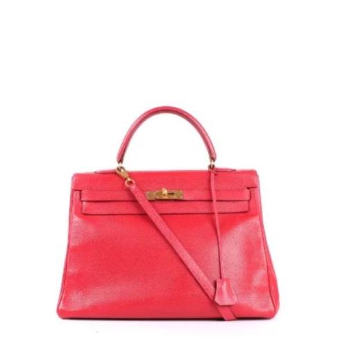 Pre-owned Leather totes Hermès Vintage , Red , Dames