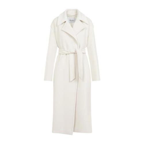 Gebonden Jas Fragore Orsetto Biver Max Mara , White , Dames