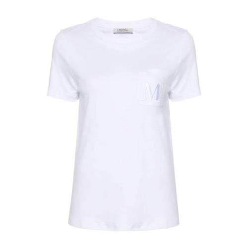 Wit T-shirt Madera Katoenen Stof Max Mara , White , Dames