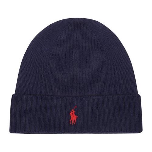 Koude Weer Hoed in Hunter Navy Polo Ralph Lauren , Blue , Heren