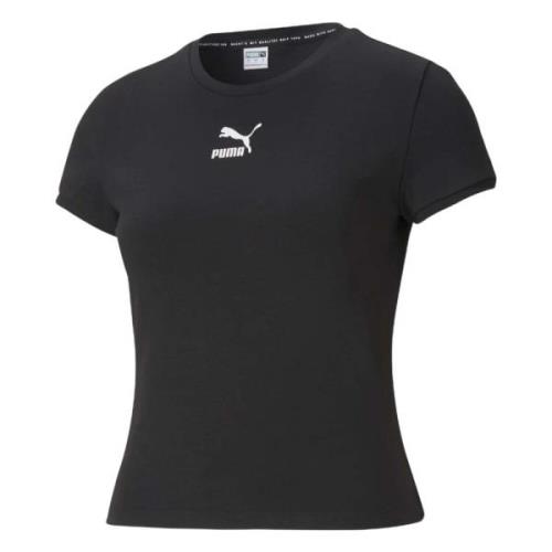 Klassieke Aansluitende T-shirt Puma , Black , Dames