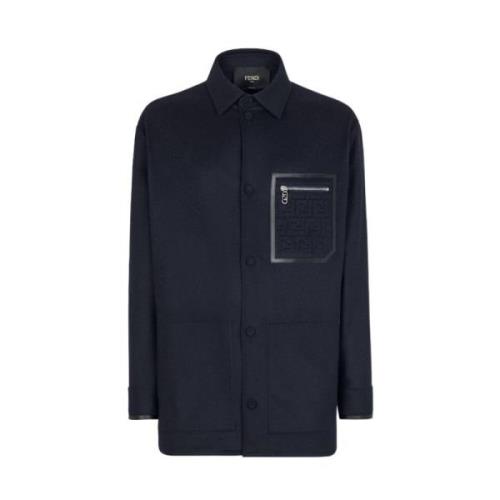 Stijlvolle Overshirt Fendi , Black , Heren