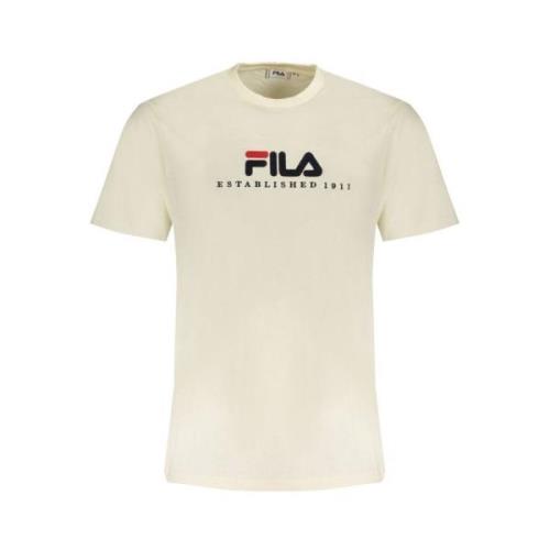 Casual katoenen T-shirt in beige Fila , Beige , Heren