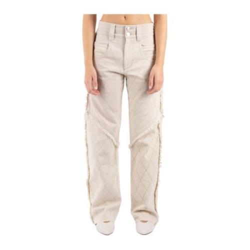 Ivoor Straight Pants Update Garderobe Isabel Marant , White , Dames