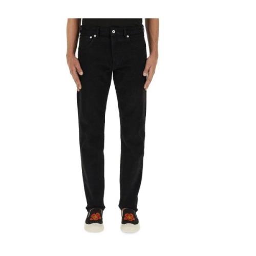 Slim-Fit Jeans met knoopsluiting Kenzo , Black , Heren