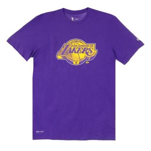 Los Angeles Lakers Chrome Logo T-Shirt Nike , Purple , Heren