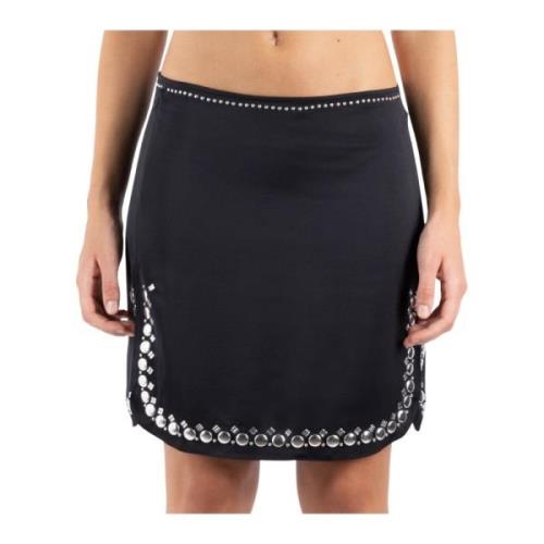 Zwarte Korte Rok met Moderne Stijl Paco Rabanne , Black , Dames