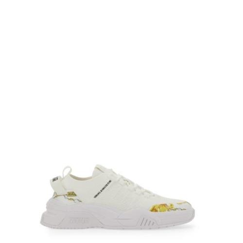 Logo Sneaker voor vrouwen Versace Jeans Couture , White , Dames