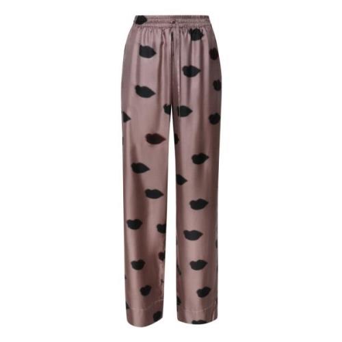 Lippenprint Taupe Broek Stella McCartney , Brown , Dames