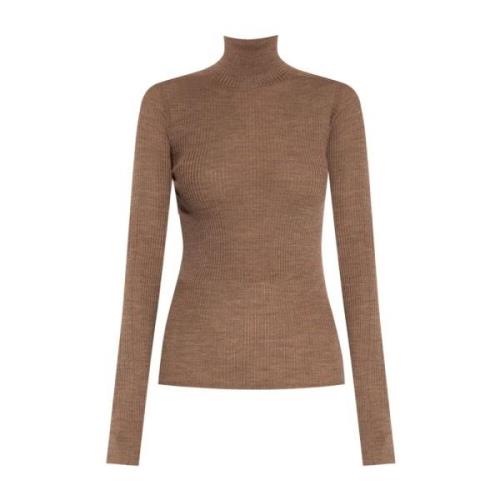 Bruine Wollen Coltrui Top Vrouwen Sportmax , Brown , Dames