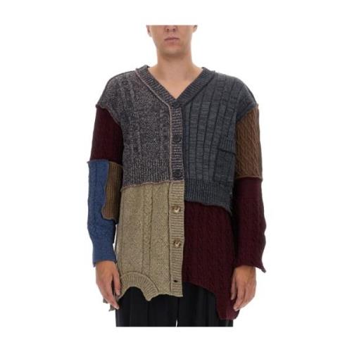 Patchwork Cardigan voor Mannen Dolce & Gabbana , Multicolor , Heren