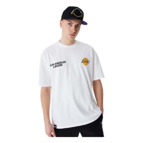 NBA Lakers Basketbal Shirt New Era , White , Heren