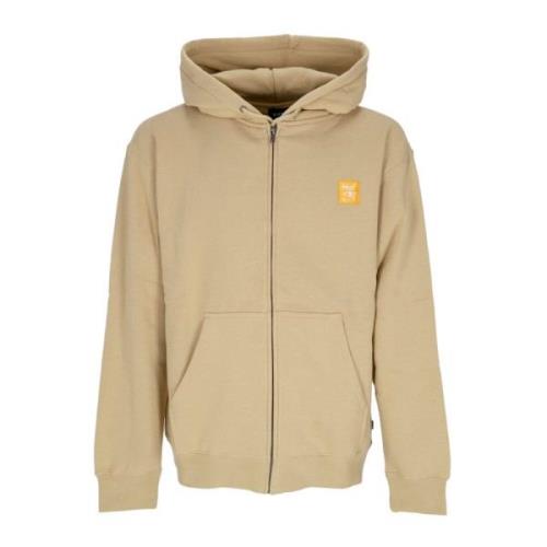 Heren Full Zip Hoodie Havermeel HUF , Beige , Heren