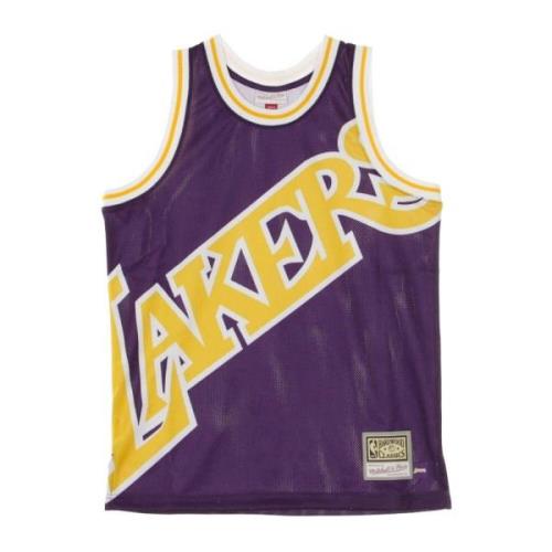 NBA Groot Gezicht Basketbal Tank Top Mitchell & Ness , Purple , Heren