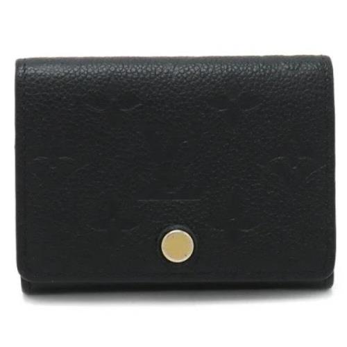 Pre-owned Leather wallets Louis Vuitton Vintage , Black , Dames