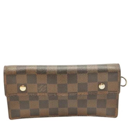 Pre-owned Canvas wallets Louis Vuitton Vintage , Brown , Dames