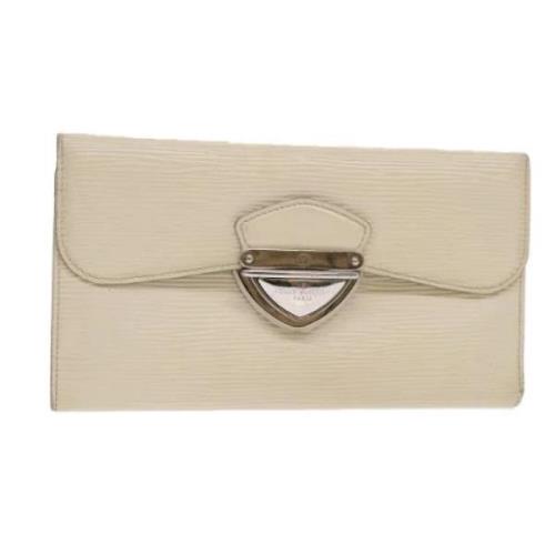 Pre-owned Leather wallets Louis Vuitton Vintage , Beige , Dames