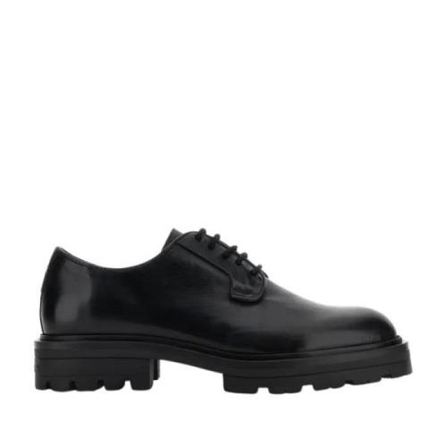 Zwarte Derby Platte Schoenen Hogan , Black , Heren