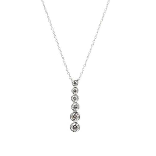 Pre-owned Platinum necklaces Tiffany & Co. Pre-owned , Gray , Dames