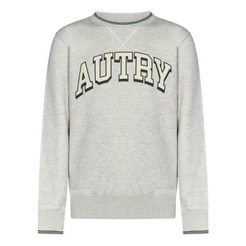 Grijze Logo Print Sweatshirt Aw24 Autry , Gray , Heren