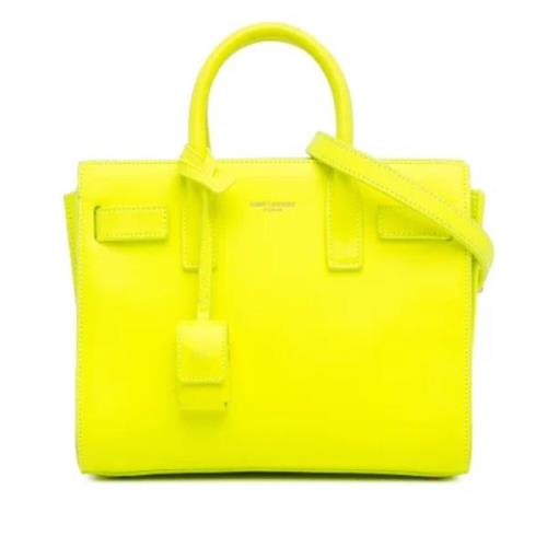 Pre-owned Leather handbags Yves Saint Laurent Vintage , Yellow , Dames