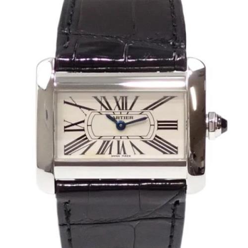 Pre-owned Stainless Steel watches Cartier Vintage , White , Dames