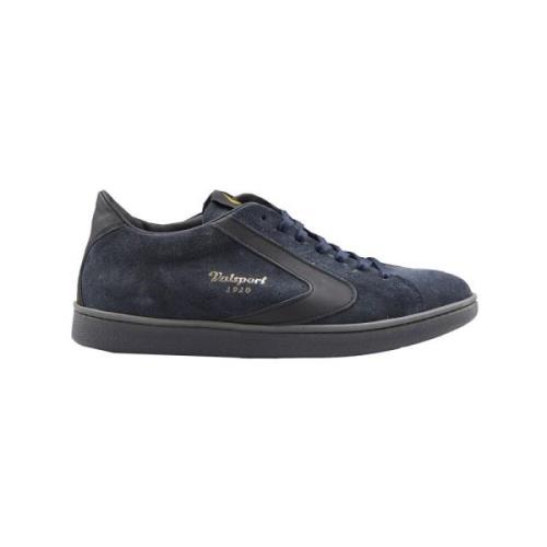 Blauwe suède Tournament sneakers met leren details Valsport 1920 , Blu...