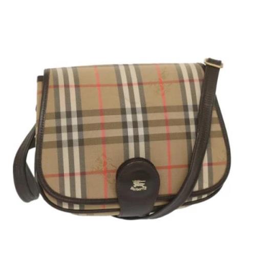 Pre-owned Canvas shoulder-bags Burberry Vintage , Beige , Dames