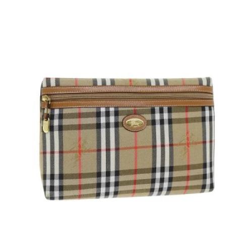 Pre-owned Canvas clutches Burberry Vintage , Beige , Dames