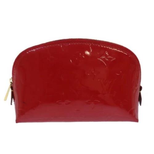 Pre-owned Leather clutches Louis Vuitton Vintage , Red , Dames