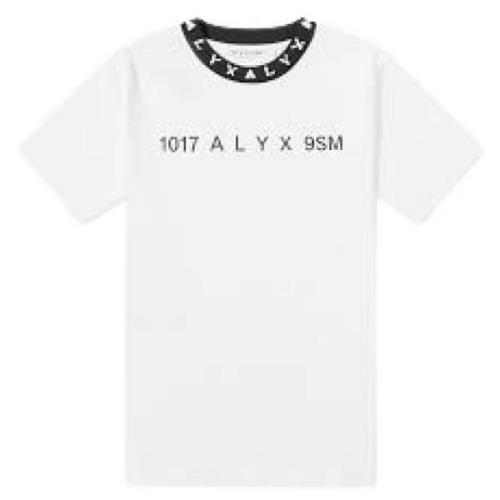 Casual Katoenen T-shirt in Zwart 1017 Alyx 9SM , White , Heren